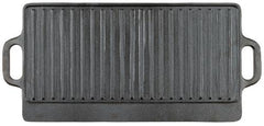 Grillplatte, Gusseisen, 2 Griffe, ca. 50 x 23 x 1,5 cm