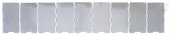 Windschutz, Alu, faltbar, klein, 65 x 13 cm, 9 Lamellen