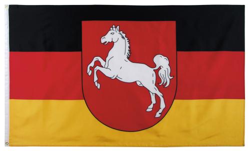 Fahne, Niedersachsen, Polyester, 90 x 150 cm