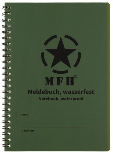 Meldebuch, wasserfest, Spiralbindung