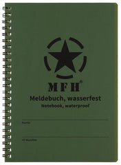 Meldebuch, wasserfest, Spiralbindung