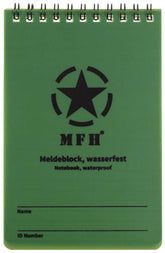 Meldeblock, wasserfest, groß, Spiralbindung, 10 x 15 cm