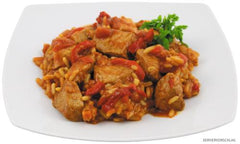 Serb. Feuerfleisch mit Reis, Vollkonserve, 400 g, 7% Mwst.