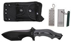 Messer, "Operation Scorpion", schwarz,Micarta-Griff, Scheide