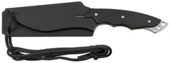 Messer, gebogene Klinge, Kunststoffgriff, Scheide