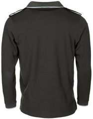 Brit. Poloshirt, blau/grau, langarm, gebr.