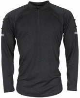 Brit. Funktions-Shirt,schwarz, langarm, Reißverschluss, gebr.