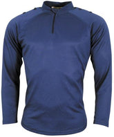 Brit. Funktions-Shirt, blau, langarm, Reißverschluss, gebr.