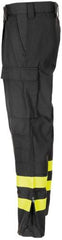 Ital. Feuerwehrhose, schwarz, gebr.