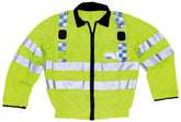 Brit. Signaljacke, gelb, mit Reflektor, gebr.