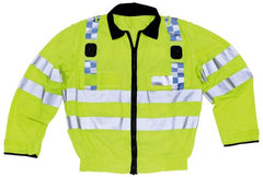 Brit. Signaljacke, gelb, mit Reflektor, gebr.