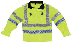 Brit. Signaljacke, gelb, mit Reflektor, gebr.