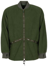 Brit. Fleece-Jacke, oliv, gebr.