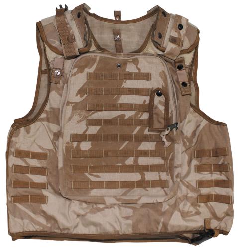 Brit. Cover-Body-Armour, MKII o.III, DPM desert, gebr.