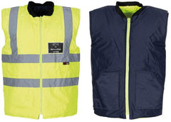 Brit. Signalweste, wendbar, gelb/blau, gebr.