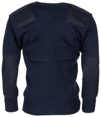 Brit. Pullover, blau, V-Ausschnitt, neuw.
