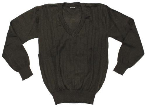 CZ/SK Pullover, M 85, oliv, V-Ausschnitt, neuw.