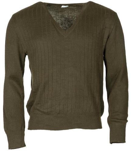 CZ/SK Pullover, M 85, oliv, V-Ausschnitt, gebr.