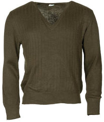 CZ/SK Pullover, M 85, oliv, V-Ausschnitt, gebr.