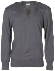 Österr. V-Pullover, grau, neuwertig