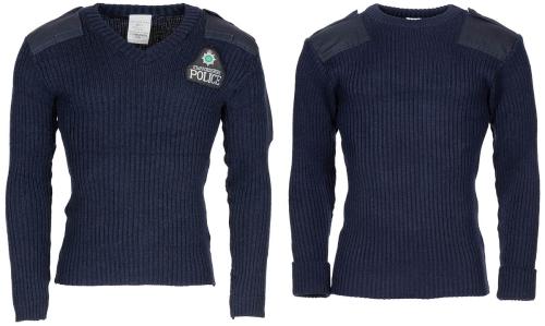 Brit. Kommando Pullover, Wolle, blau, gebr.