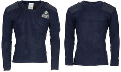 Brit. Kommando Pullover, Wolle, blau, gebr.