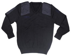 Brit. Pullover, Polizei, blau, V-Ausschnitt, gebr.