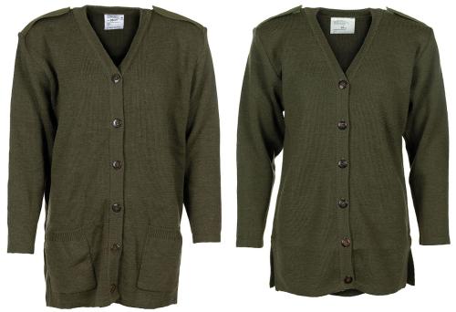 Brit. Kommando Strickweste, DAMEN, oliv, gebr.
