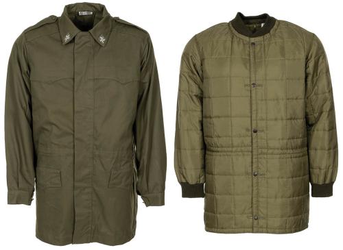 Ital. Feldparka, oliv, mit Futter, gebr.