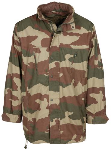 Türk. Feldparka, Rip Stop, woodland, mit Futter, gebr.