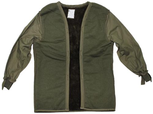 Holl. Teddyfutter für Parka, oliv, gebr.