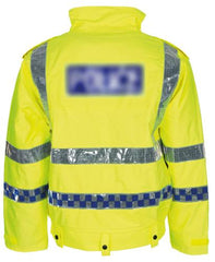 Brit. Signalblouson, gelb, Nässeschutz, gefüttert, gebr.
