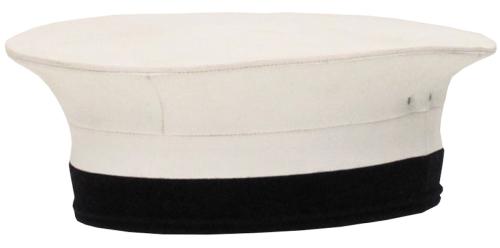 Brit. Marine Tellermütze, weiß, gebraucht