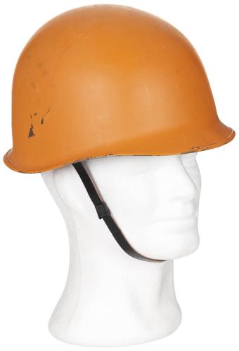Österr. Helm "M1", orange, Kunststoff-Innenhelm, gebr.
