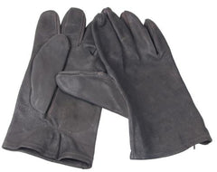 BW Lederhandschuhe, grau, ungefüttert, gebr., II. Wahl