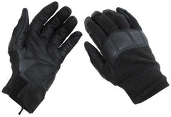 Österr. Fingerhandschuhe, Leder/Nomex, schwarz, gebr.