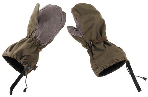 Österr. Fausthandschuhe, Goretex, oliv, gebr.,