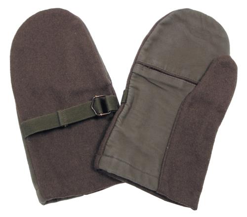 Österr. Fausthandschuhe,grün, Schießhandschuhe, Filz, gebr.