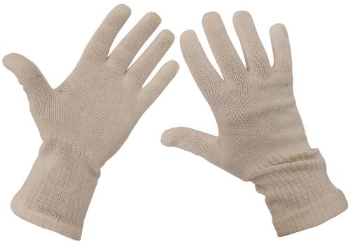 CZ/SK Fingerhandschuhe, weiß, Strick, gebr.