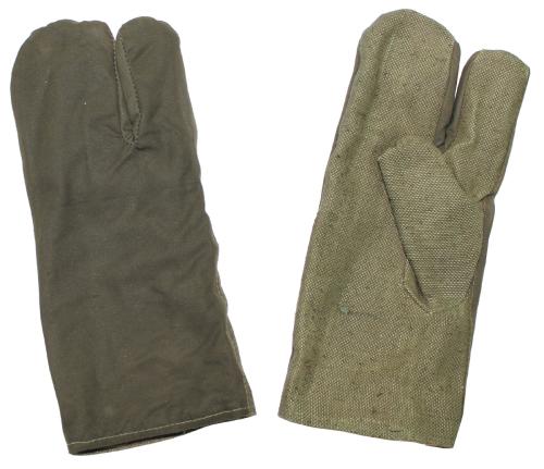 Armee Arbeitshandschuhe, 3 Finger, oliv, neuwertig