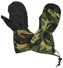 Brit. Fausthandschuhe, gebr., Innenfläche Leder, DPM tarn