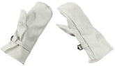 Schwed. Fausthandschuhe, Leder, weiß, gebr.