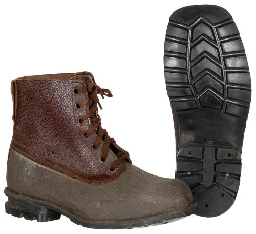 Schwed. Marschstiefel, braun, "Tretorn", Leder/Gummi, gebr.