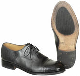 Brit. Halbschuhe, Leder, schwarz, Ledersohle, gebr.