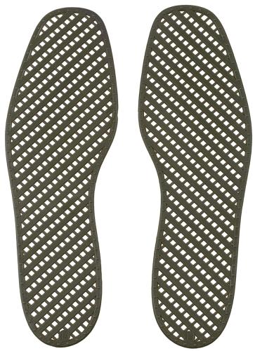 Schwed. Gitter-Einlegesohlen, oliv, neuwertig