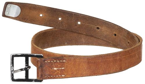 Schweiz. Hosengürtel, Leder, braun, 33 mm, gebr.