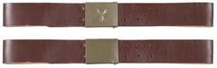 CZ/SK Lederkoppel, braun, Metallverschl., 4,5 cm, gebr.