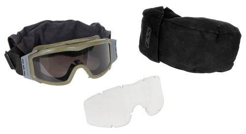 Schutzbrille, ESS, "Profile NVG", laubgrün, gebr.