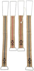 Schwed. Gurtbänder, Jute, mit Metallbügel, neuw.