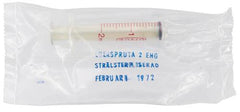Schwed. Einmalspritze, 2 ml, 50 Stück, neuwertig